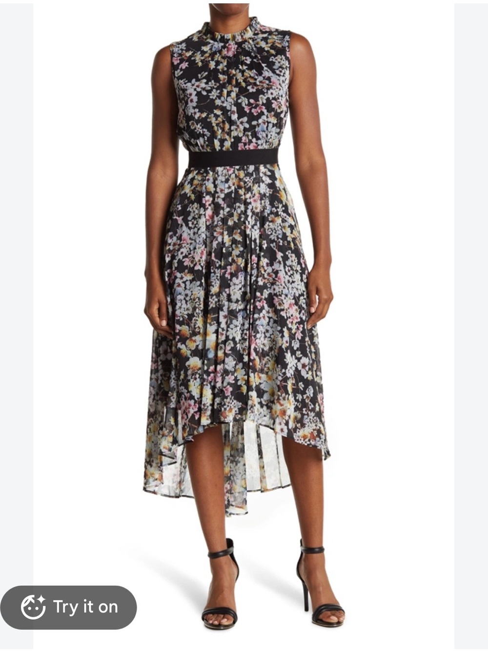 Ted Baker London Floral High-Low Midi Dress – Size 3